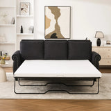 Modern Linen 2-in-1 Sleeper Sofa Bed With Memory Foam Mattress - Omega Lifestyles