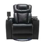 Power Reclining PU Leather Home Theater Recliner Chair - Omega Lifestyles