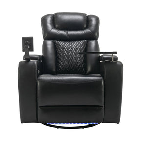 Power Reclining PU Leather Home Theater Recliner Chair - Omega Lifestyles