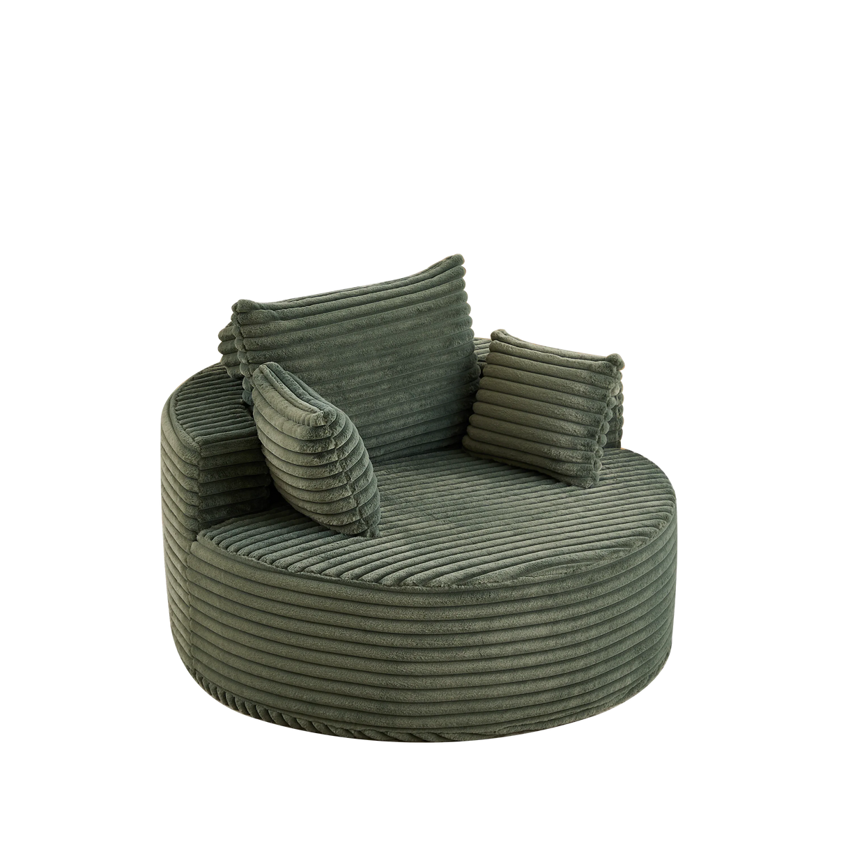 Corduroy Foam Modular Sleeper Chair No Assembly Required - Omega Lifestyles