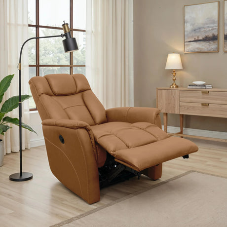 Power Recliner With Manual Headrest And Power Footrest - Omega Lifestyles