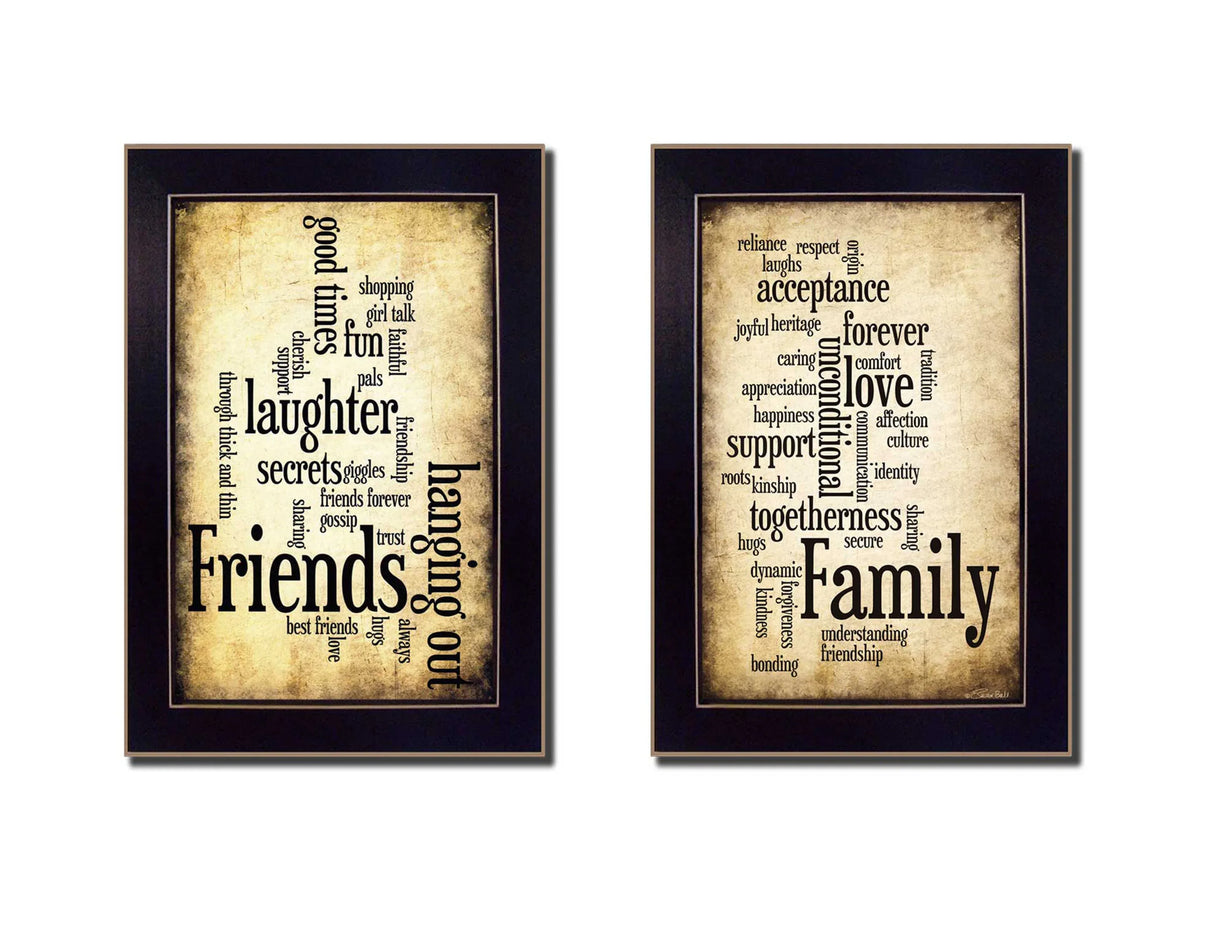 2-Piece Multicolor MDF Framed Wall Art Vignette Set - Omega Lifestyles