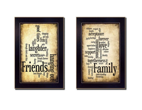 2-Piece Multicolor MDF Framed Wall Art Vignette Set - Omega Lifestyles