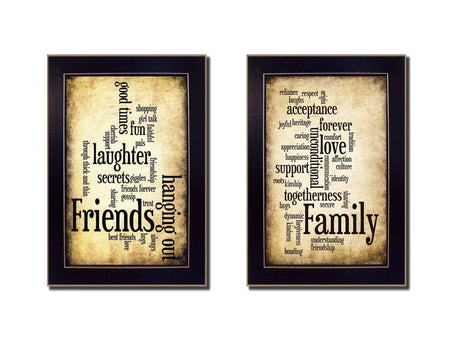 2-Piece Multicolor MDF Framed Wall Art Vignette Set - Omega Lifestyles