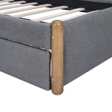 Twin Upholstered Platform Bed Frame With Trundle and Headboard - Omega Lifestyles