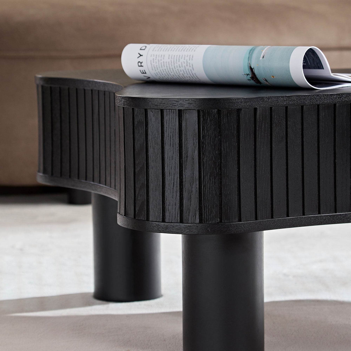 Modern Irregular Shaped Solid Wood Coffee Table - Sleep Galleria