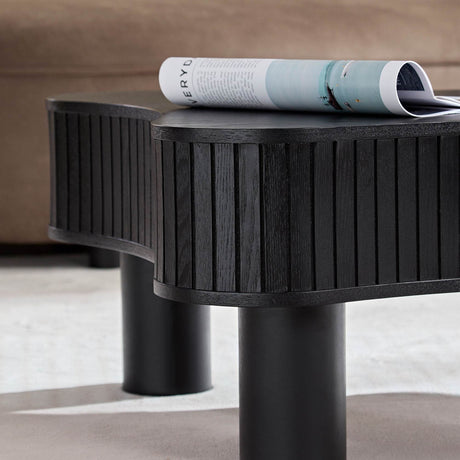 Modern Irregular Shaped Solid Wood Coffee Table - Sleep Galleria