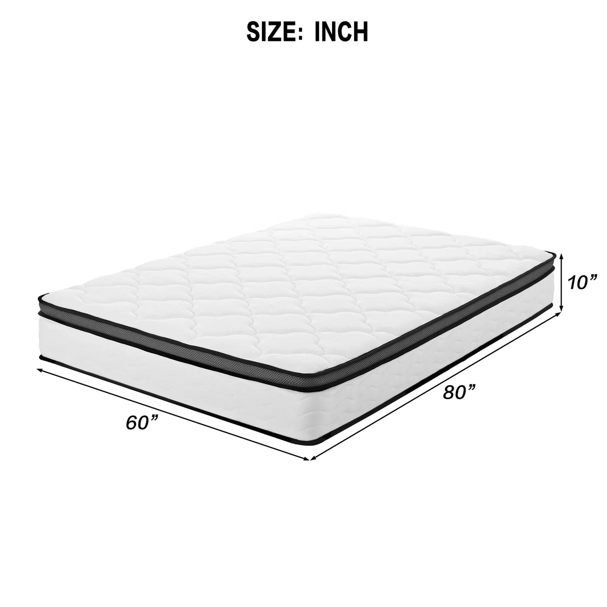 Queen Medium Firm 10-Inch Hybrid Memory Foam Mattress - Omega Lifestyles