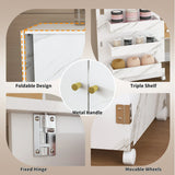 Foldable Adjustable Sewing Machine Table With Storage Cabinet - Omega Lifestyles