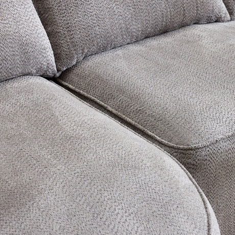 Minimalist Medium-Soft Chenille Foam 5-Seat Sofa - Omega Lifestyles