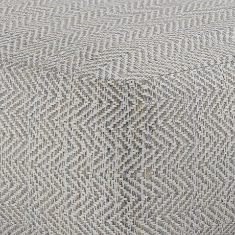 Square Fabric Pouf Ottoman With Polystyrene Bead Filling - Omega Lifestyles