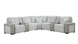 Power Reclining Modern Corduroy Sectional Sofa With Console - Omega Lifestyles