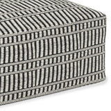 Square Woven Indoor Outdoor Fabric Pouf With Support - Omega Lifestyles