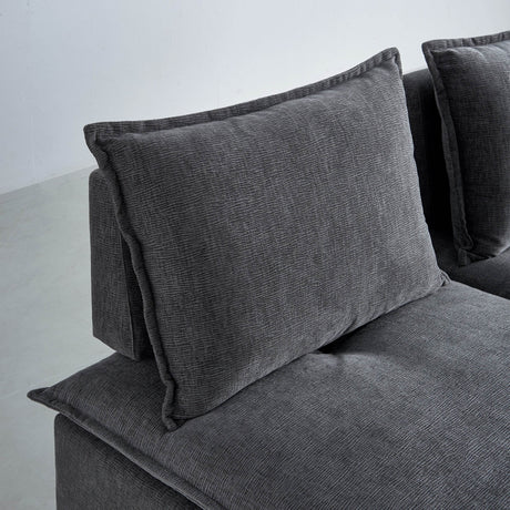 Chenille Fabric Armless Accent Chair With Foam Cushion - Omega Lifestyles