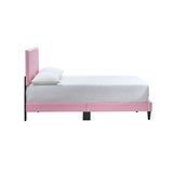 Full Upholstered Pink Adjustable Headboard Bed Frame Full - Omega Lifestyles