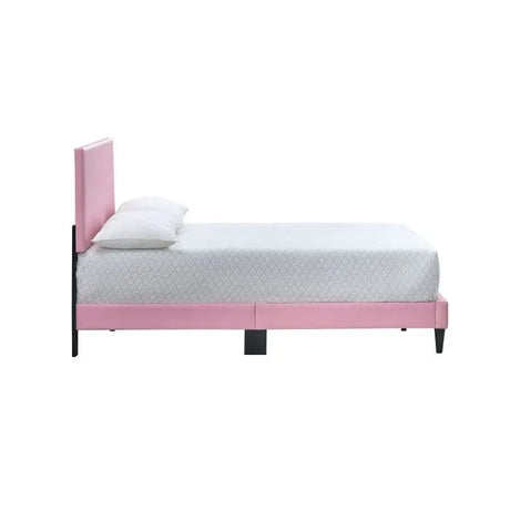 Full Upholstered Pink Adjustable Headboard Bed Frame Full - Omega Lifestyles