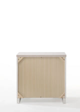 Modern White Synthetic Wood Nightstand With Jewelry Drawer - Omega Lifestyles