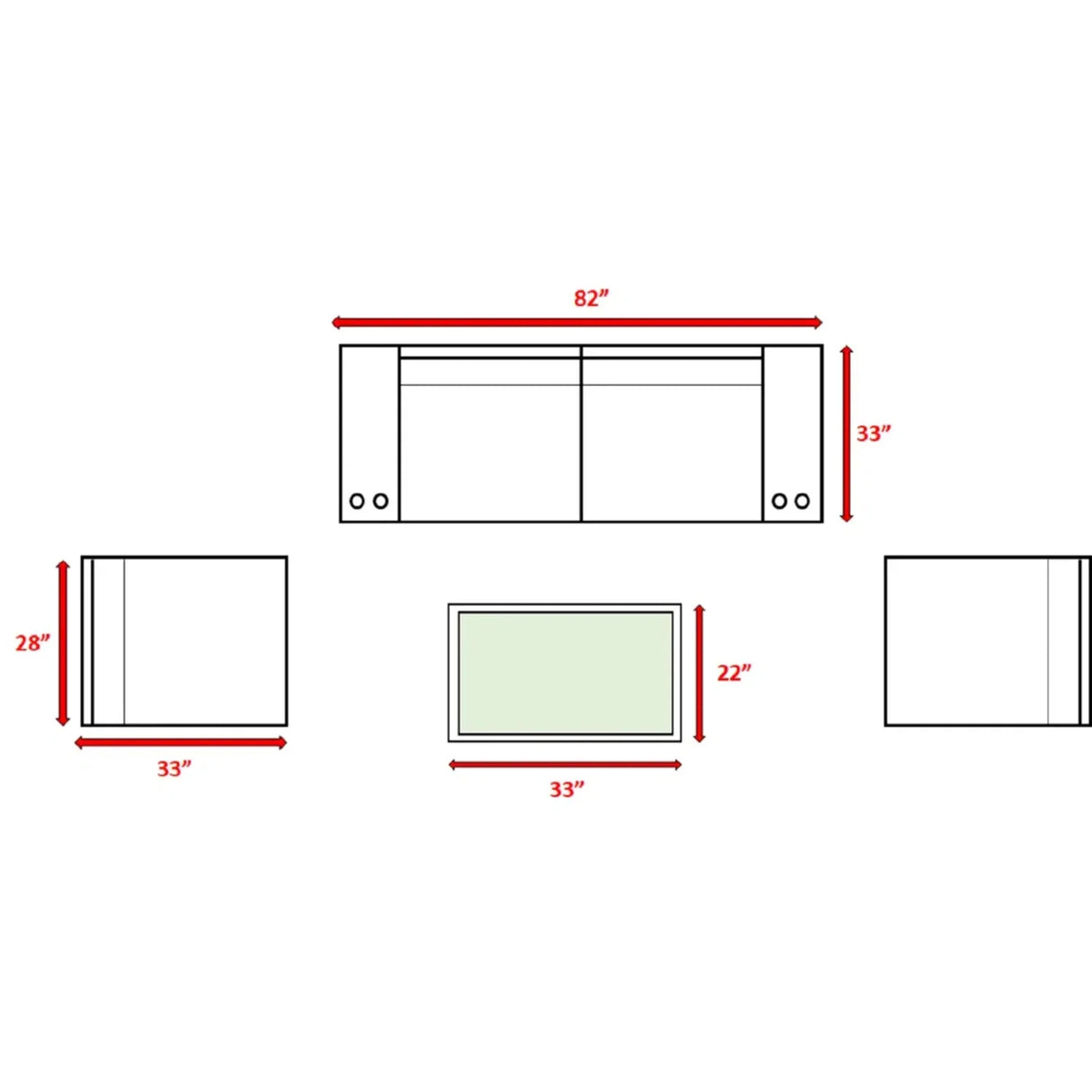 7-Piece All-Weather HDPE Wicker Patio Sectional Set With Cushions - Omega Lifestyles