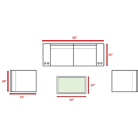 7-Piece All-Weather HDPE Wicker Patio Sectional Set With Cushions - Omega Lifestyles