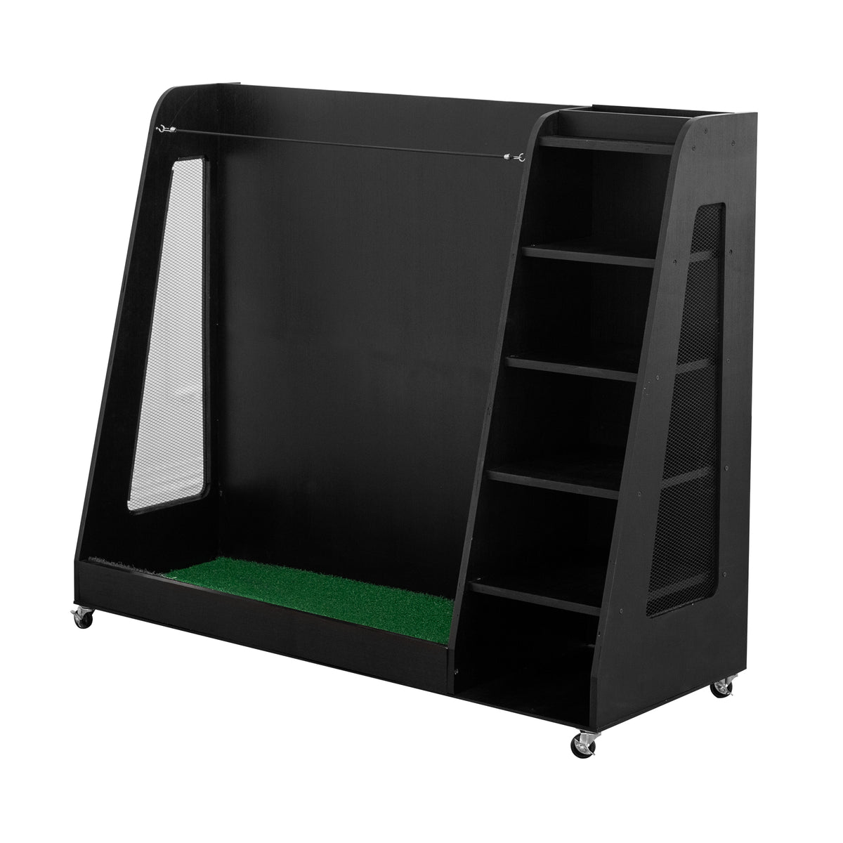 Wooden Multi-Bag Golf Club Storage Rack Organizer