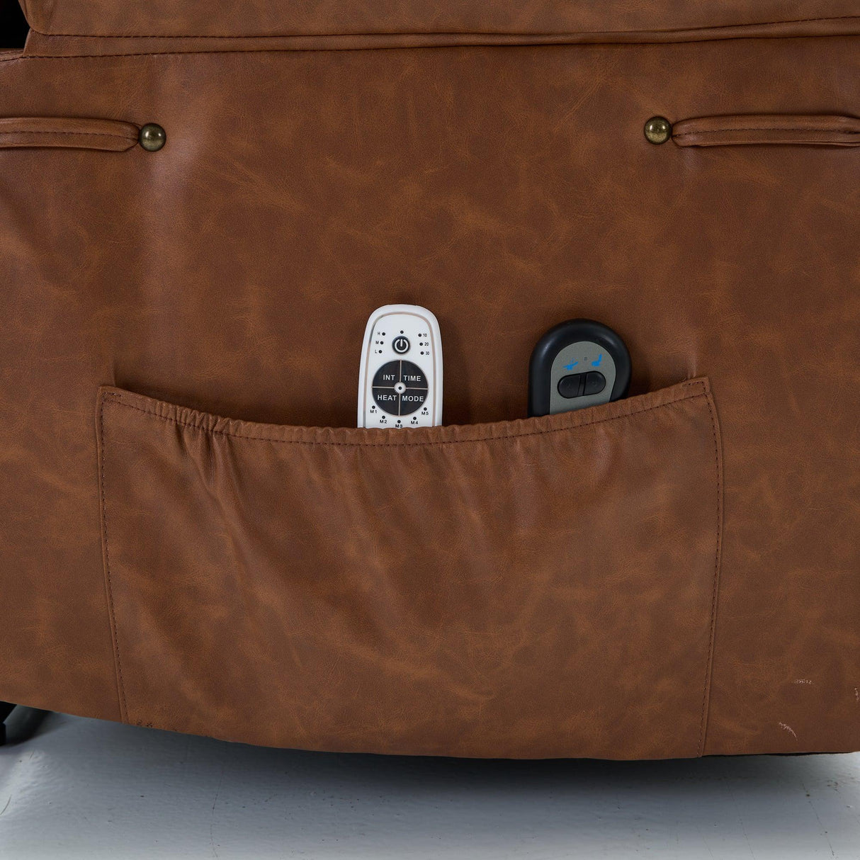 Medium-Firm PU Leather Remote-Controlled Heating Massage Recliner - Omega Lifestyles