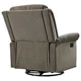Light Brown Velvet 360° Swivel Adjustable Backrest Recliner - Omega Lifestyles