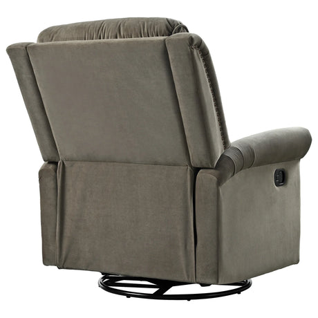 Light Brown Velvet 360° Swivel Adjustable Backrest Recliner - Omega Lifestyles