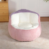 Multicolor Faux Fur Oversized Foam-Filled Bean Bag Chair - Omega Lifestyles