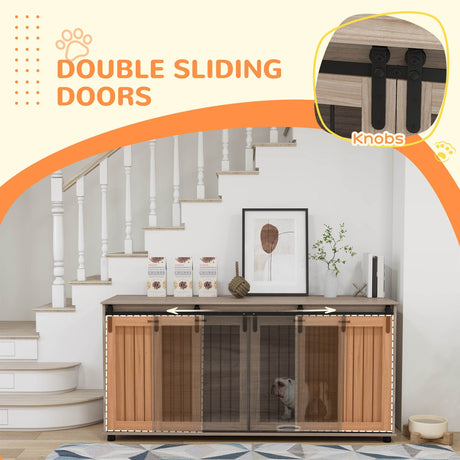 Modern Multipurpose Dog Crate Furniture With Storage - Sleep Galleria