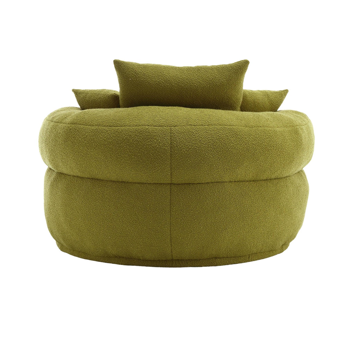 Modern Chenille Circular Sponge Sofa With Throw Pillows - Omega Lifestyles