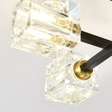 Modern Crystal Flush Mount Ceiling Light Matte Black - Omega Lifestyles