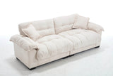 Casual 3-Seater Chenille Pleated Sofa - Omega Lifestyles