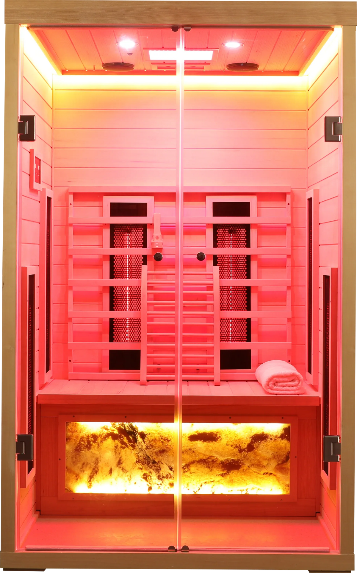 2-Person Eastern Hemlock Wood Infrared Home Sauna - Omega Lifestyles