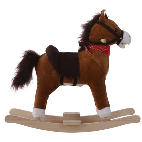 Plush Kids Rocking Horse With Realistic Sounds - Omega Lifestyles