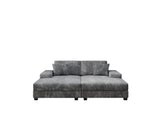 Convertible Corduroy Fabric Sleeper Sofa With Storage - Omega Lifestyles