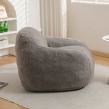 Memory Foam Teddy Fabric Bean Bag Chair With Armrests - Omega Lifestyles