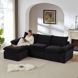 Modern Corduroy Cloud 4-Seat Foam Spring Sofa - Omega Lifestyles