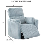 Contemporary Sky Blue Power Recliner Glider Swivel Chair - Omega Lifestyles