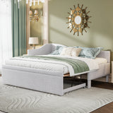 Twin Upholstered L-Shaped Daybed With Pop-Up Trundle - Omega Lifestyles