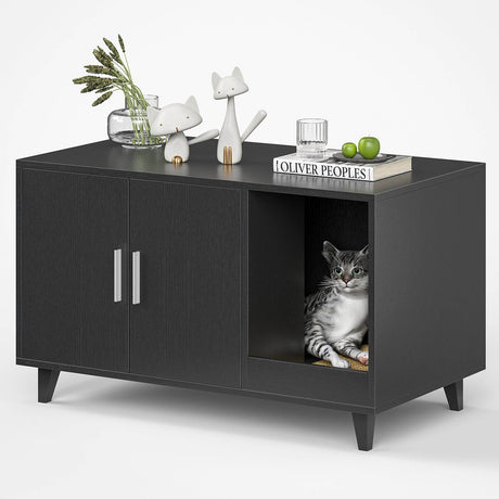 Hidden Cat Litter Box Enclosure With Scratch Pad - Sleep Galleria