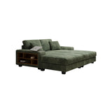 Convertible Corduroy Fabric Oversized Double Lounge Sofa Chair - Omega Lifestyles