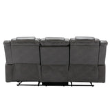 Home Theater 3-Seater Manual Recliner Chair With Cup Holders - Omega Lifestyles
