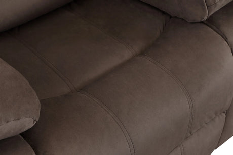 Brown Fabric Upholstered Sofa With Lumbar Support - Omega Lifestyles