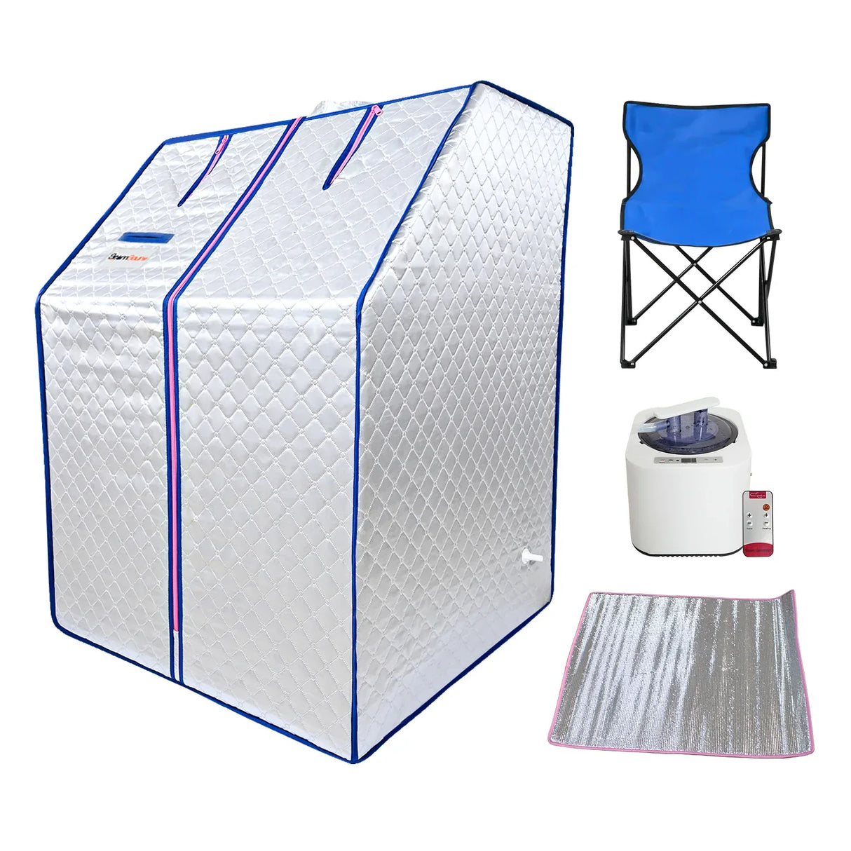 Portable Home Steam Sauna Tent With Chair And Remote - Omega Lifestyles