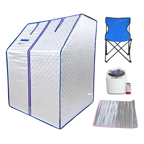 Portable Home Steam Sauna Tent With Chair And Remote - Omega Lifestyles