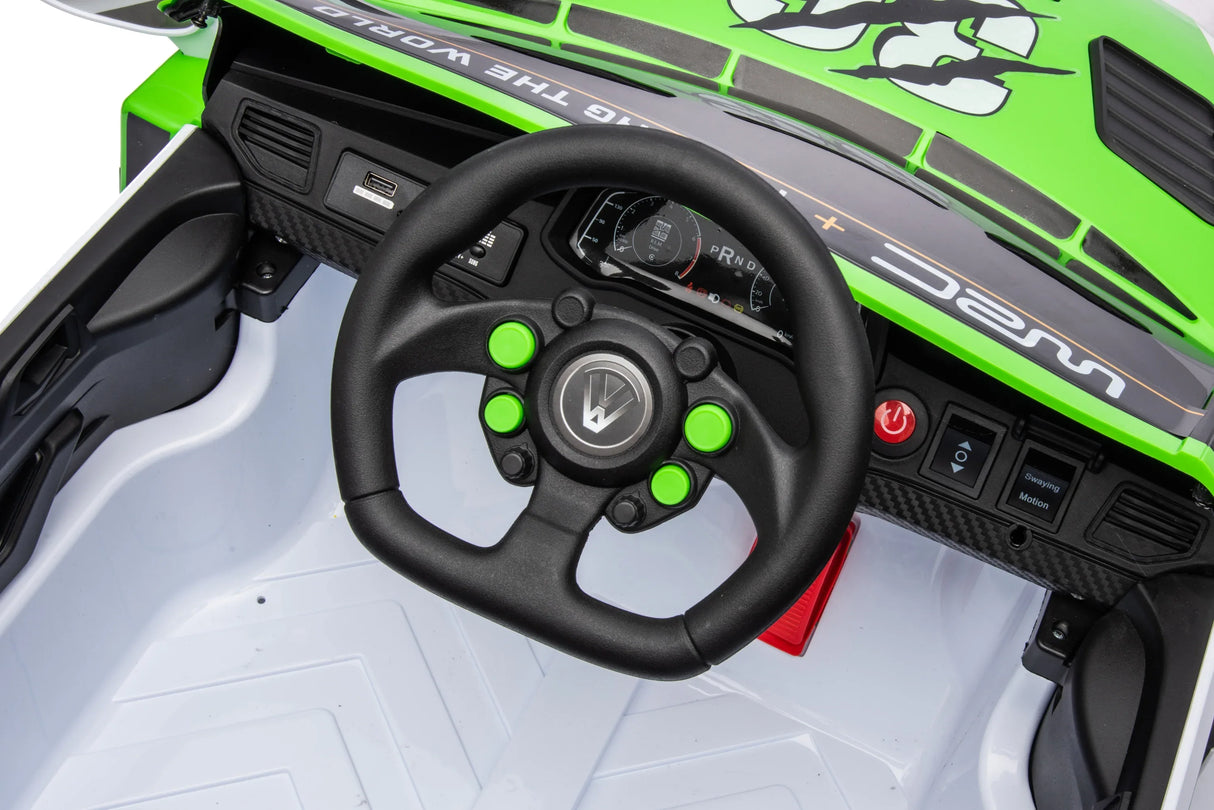 Kids Ride On Car With Bluetooth Remote Control and Lights - Omega Lifestyles