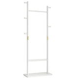 Solid Rubberwood White Coat Rack Stand 70.8-Inch - Omega Lifestyles