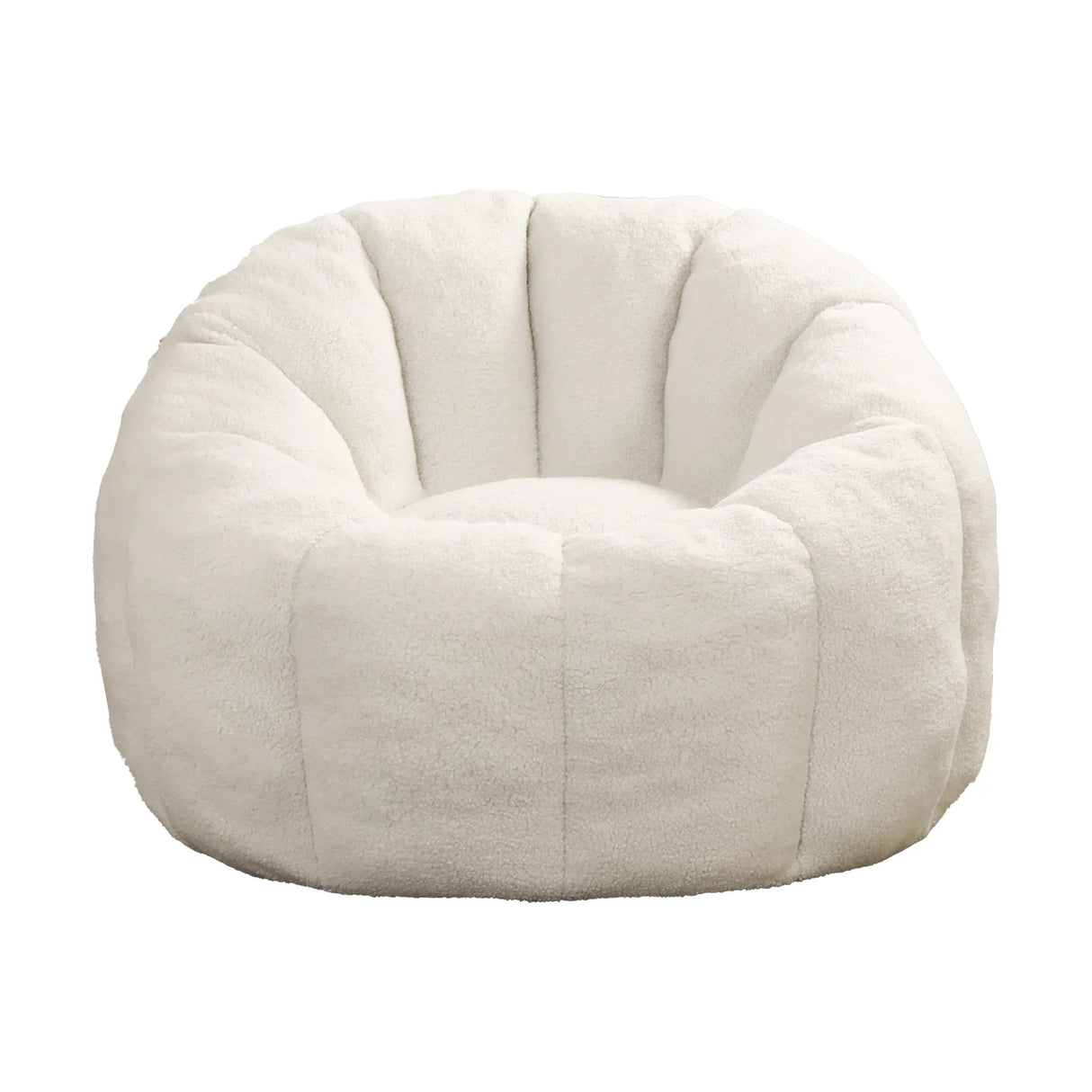 Plush Teddy Foam Bean Bag Chair With Armrests - Omega Lifestyles