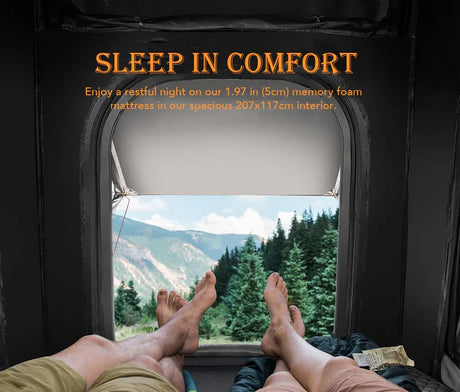 Aluminium Alloy Roof Top Tent With Tri-Color LED Light - Omega Lifestyles