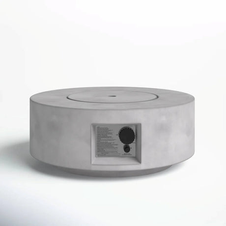 Modern Concrete Outdoor Fire Pit Table With Lid 40000 BTU - Omega Lifestyles